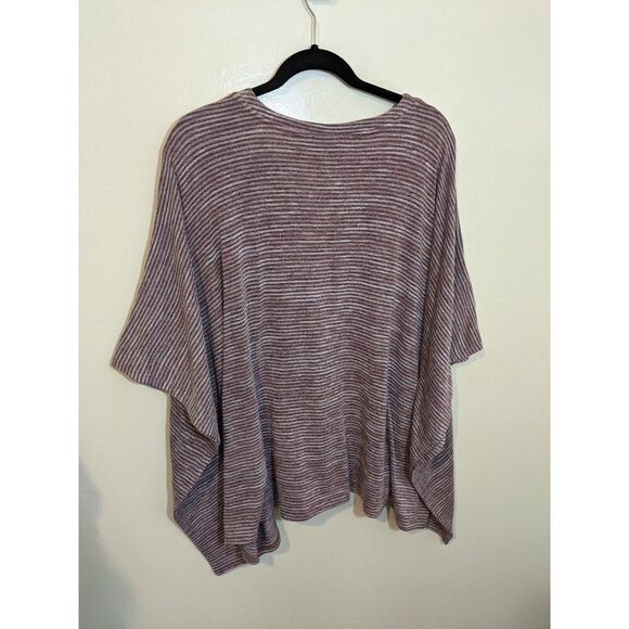 Lori Goldstein Striated Knit Striped Sweater Shrug Button Front Plus Size 1X - Picture 2 of 8